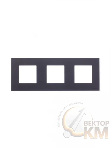 ABB  | Рамка 3-м 6мод. Zenit антрацит  2CLA227300N1801