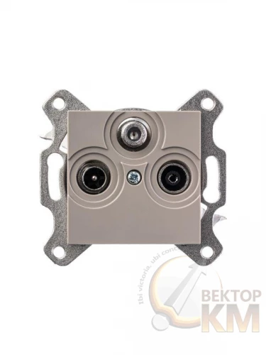 ABB  | Розетка TV-R-SAT Levit единственная кофе макиато  2CHH083303A6018