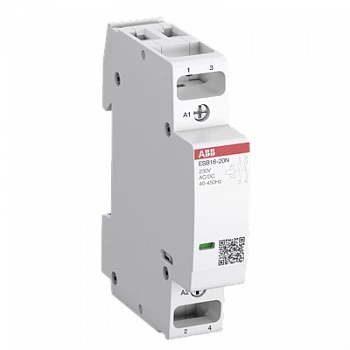 Контактор ESB16-11N-06 Контактор  модульный (16А АС-1, 1НО+1НЗ), катушка 230В AC/DC ABB 1SBE111111R0611
