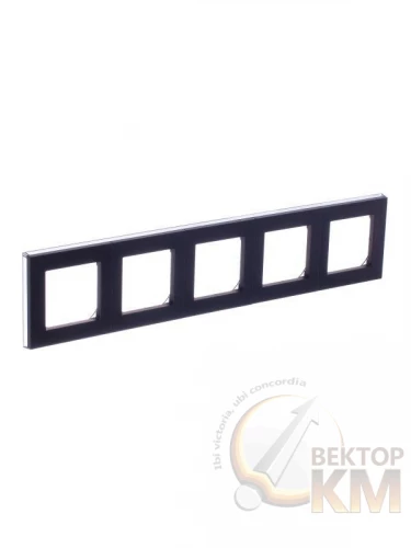 ABB  | Рамка Levit 5п антрацит/дым. черн.  2CHH015050A6063