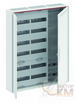 Шкаф 144М навесной с медиапанелями IP30 950х800х160 с расстоянием между DIN-рейками 125мм и самозажимными клеммами N/PE и дверью с вент. отверстиями CA36VML ABB 2CPX052217R9999