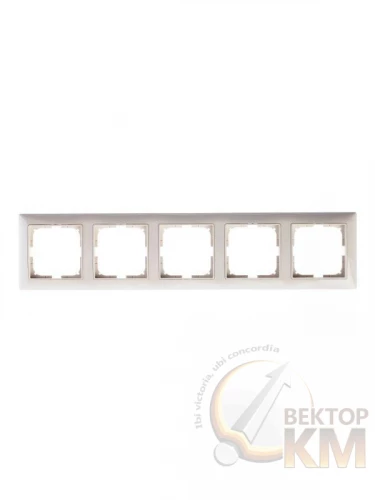 ABB  | Рамка 5-м Basic с декор. накл. сл. кость  2CKA001725A1488