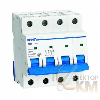 Выключатель автоматический модульный 4п C 4А 10кА NB1-63H (R) CHINT 179916