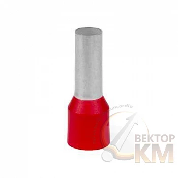 Наконечник кабельный FER10012P-SCD медь лужен./полипропилен втулка красн. 10кв.мм 12мм (уп.100шт) ABB 7TCA301140R0462