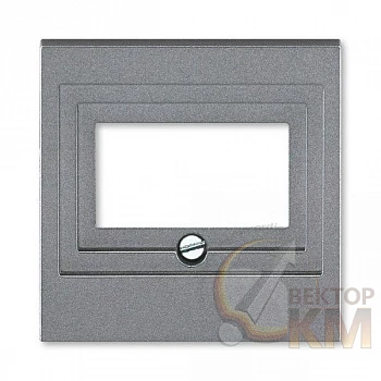 Накладка Levit для розеток USB/HDMI/VGA сталь ABB 2CHH290040A4069