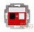 Розетка информационная Levit RJ45 кат. 5e и заглушка красн. ABB 2CHH295117A6065