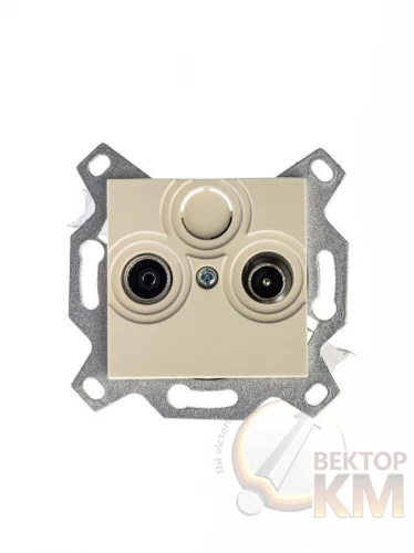 ABB  | Розетка TV-R Levit проходная 7дБ сл. кость  2CHH083607A6017