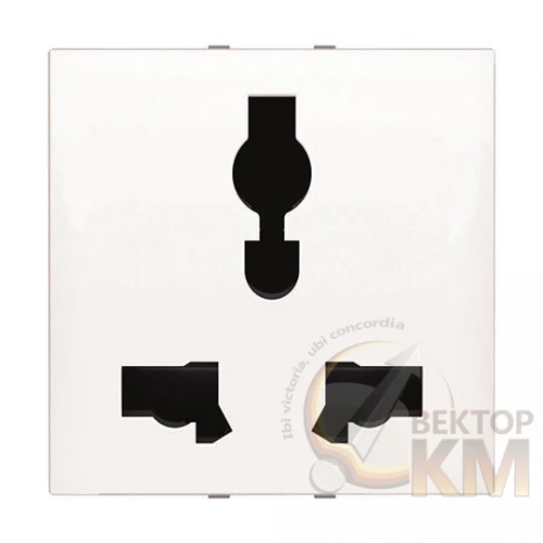 ABB  | Механизм розетки 1-м СП 2мод. Zenit 13А IP21 127-230В универс. 2P+E с заземл. антрацит  2CLA223900N1801