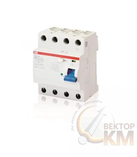 ABB  | Выключатель дифференциального тока (УЗО) 4п 63А 30мА тип B F204 B-63/0.03 4мод.  2CSF204592R1630