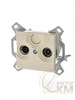 Розетка TV-R Levit оконечная сл. кость ABB 2CHH083503A6017