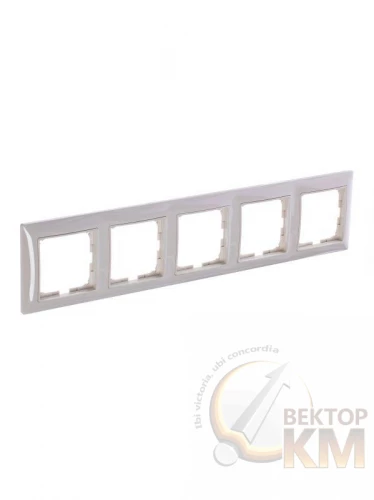 ABB  | Рамка 5-м Basic с декор. накл. сл. кость  2CKA001725A1488
