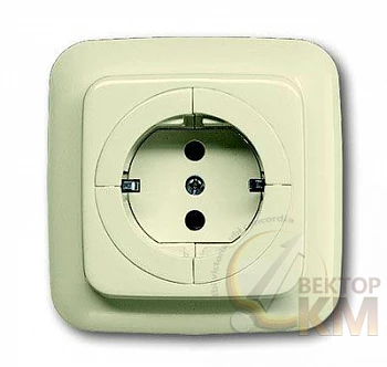Розетка 1-м СП Busch-Duro 2000 SI 16А IP21 250В Schuko с механизмом освобождения вилки сл. кость ABB 2CKA002011A3397