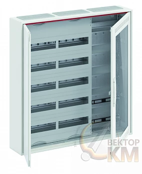 Шкаф 120М навесной с медиапанелями IP30 800х800х160 с расстоянием между DIN-рейками 125мм и самозажимными клеммами N/PE и Wi-Fi дверью с вент. отверстиями CA35VMW ABB 2CPX052225R9999
