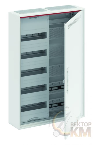 ABB  | Шкаф 60М навесной с медиапанелями IP30 800х550х160 с расстоянием между DIN-рейками 125мм и самозажимными клеммами N/PE и дверью с вент. отверстиями CA25VML  2CPX052212R9999