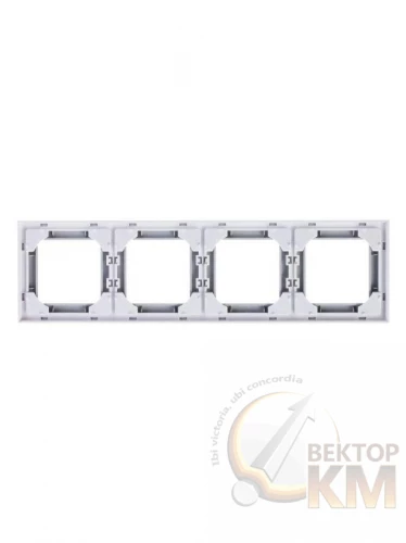ABB  | Рамка Levit 4п сер./бел.  2CHH015040A6016