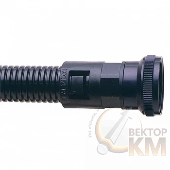 Фитинг AL UNEF прямой поворот. пласт.+алюм. d13 U063 черн. (уп.10шт) ABB 7TCA296000R0274