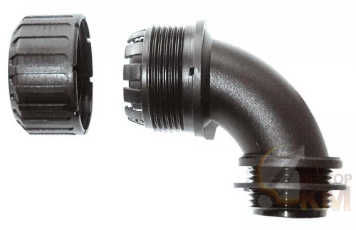 ABB  | Фитинг RF 90град. пласт. d20 M20 черн. (уп.10шт)  7TCA296060R0066