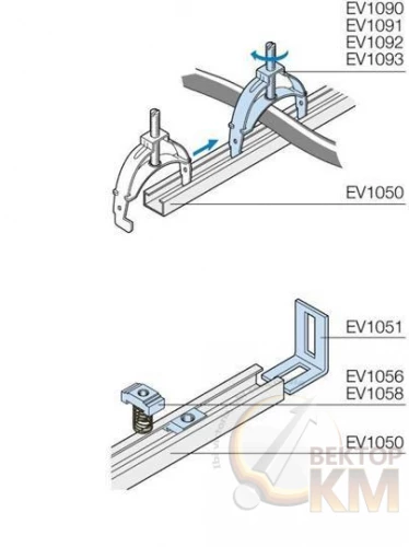 ABB  | Зажим для кабеля d16-30мм (уп.10шт)  EV1091