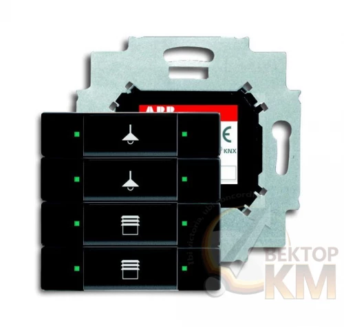 ABB  | Сенсор 4-кл. 6127/01-885-500 с коплером в комплекте черн. бархат  2CKA006117A0231
