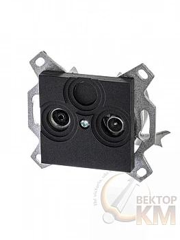Розетка TV-R Levit оконечная антрацит ABB 2CHH083503A6063
