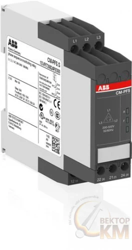1SVR730824R9300 ABB | Реле контроля напряжения CM-PFS.S 3х200-500В AC 2ПК винтовые клеммы  