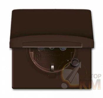 Розетка 1-м СП Allwetter44 20 EUGKB-31-101 16А IP44 250В Schuko защ. шторки с крышкой уплотнит. кольцо корич. ABB 2CKA002064A0291