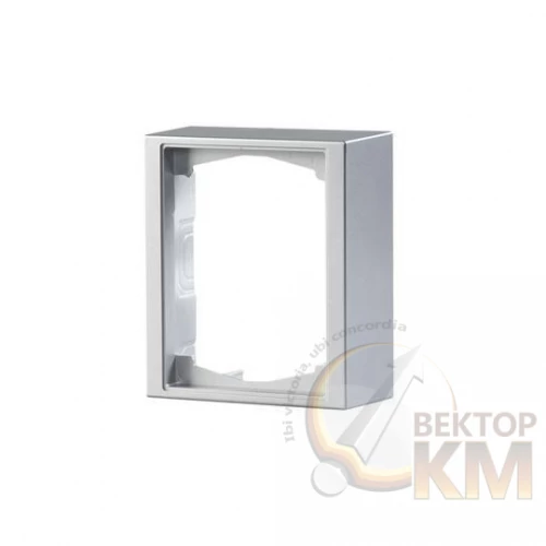 ABB  | Рамка 1п 100мм для наружн. монтажа DoubleSchuko Impressivo серебр. алюм.  2TKA000293G1