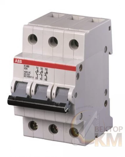 ABB  | Рубильник 3п E203g 80А рычаг сер.  2CDE283001R1080