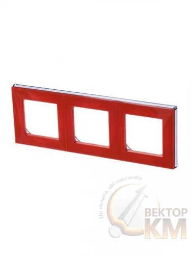 ABB  | Рамка Levit 3п оранж./дым. черн.  2CHH015030A6066