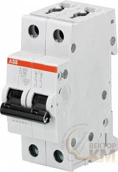 Выключатель автоматический модульный 2п D 0.5А 10кА S202M D0.5 ABB 2CDS272001R0981