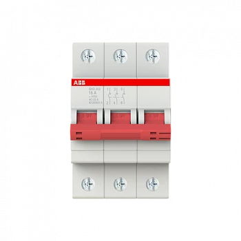 Рубильник 3п SHD203/16 рычаг красн. ABB 2CDD273111R0016