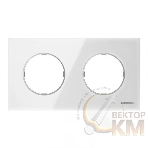 ABB  | Рамка 2-м Sky Moon стекло бел.  2CLA867200A3001