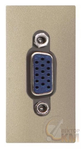 ABB  | Механизм VGA (DE-15) 3.5мм разъема 1мод. Zenit шампань  2CLA215550N1901