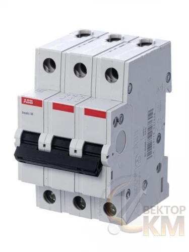 ABB  | Выключатель автоматический модульный 3п C 6А 4.5кА Basic M BMS413C06  2CDS643041R0064