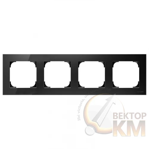 ABB  | Рамка 4-м Sky стекло черн.  2CLA857400A3101