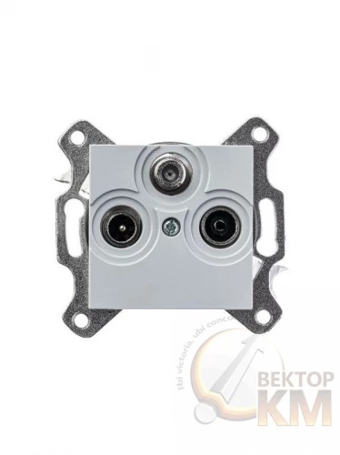 ABB  | Розетка TV-R-SAT Levit единственная сер.  2CHH083303A6016