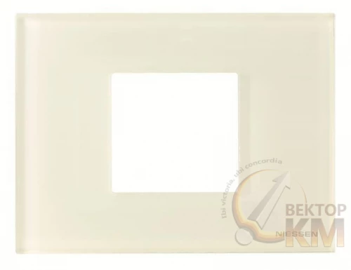 ABB  | Рамка итальянского стандарта 3M 2-мод. базовая Zenit стекло бел.  2CLA247200N3001