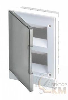 Бокс в нишу Basic E 16М сер. прозр. дверь (с клемм) ABB 1SZR004002A1205