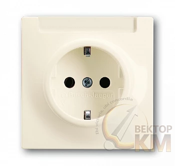 Розетка 1-м СП 1мод. Impuls 16А IP21 250В Schuko с полем для надписи сл. кость ABB 2CKA002011A3846