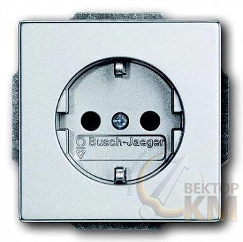 Розетка 1-м СП Solo/future 16А IP20 250В Schuko защ. шторки серебр./алюм. ABB 2CKA002013A5375