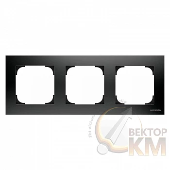 Рамка 3-м Sky черн. бархат ABB 2CLA857300A1501