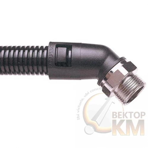 ABB  | Фитинг AL 45град. поворот. пласт.+метал d34 PG29 черн. (уп.10шт)  7TCA296000R1018