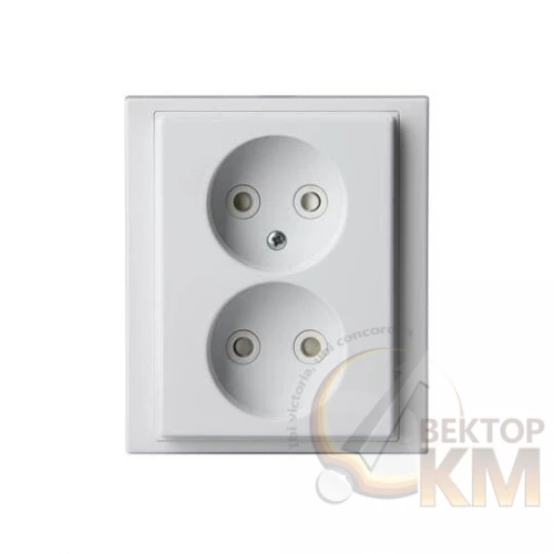 ABB  | Розетка 2-м СП Impressivo 16А IP21 250В 2P+E с боков. заземл. Schuko экранир. контакты немецк. стандарт бел.  2TKA00000432