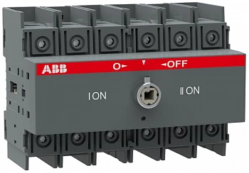 Рубильник реверсивный OT100F3C 100А (80А AC23) ABB 1SCA105008R1001