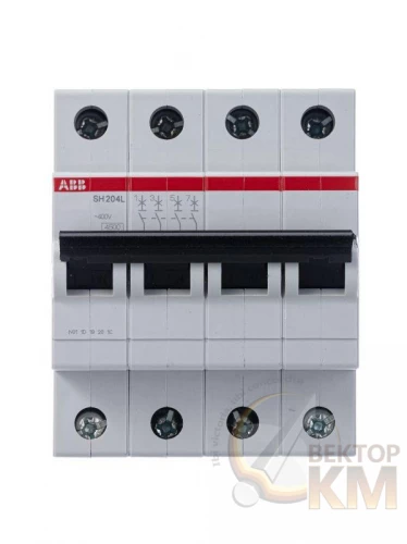 ABB  | Выключатель автоматический модульный 4п B 63А 4.5кА SH204L B63  2CDS244001R0635