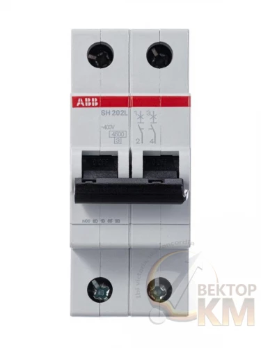 ABB  | Выключатель автоматический модульный 2п C 50А 4.5кА SH202L C50  2CDS242001R0504