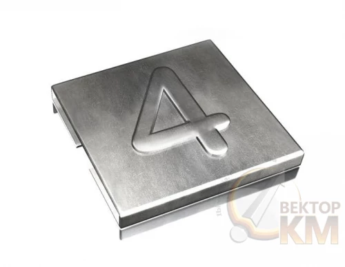 ABB  | Маркировка для каб. стяжки нерж. сталь "4" (уп.100шт)  7TCG009470R0068