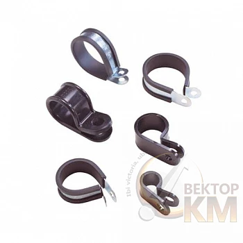 Держатель-Р PCS оцинк. сталь/резина d12мм PCS12 черн. (уп.10шт) ABB 7TCA298010R0611