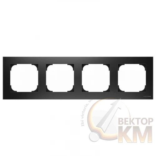 ABB  | Рамка 4-м Sky черн. бархат  2CLA857400A1501