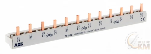 2CDL230001R1012 ABB | Разводка шинная 3ф PS3/12(PIN) 63A  